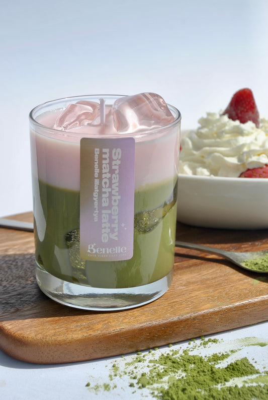 Strawberry Matcha Latte illatgyertya