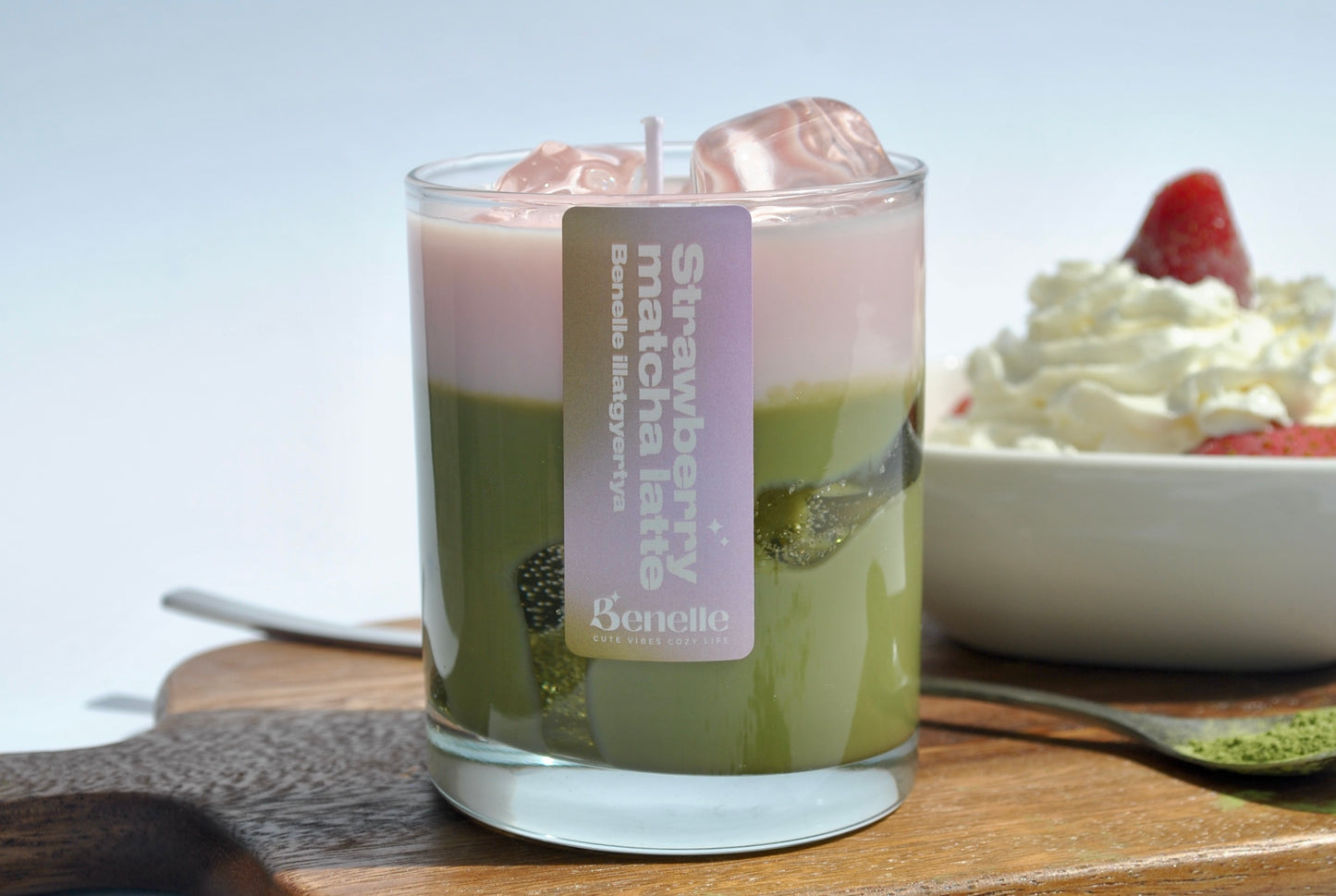 Strawberry Matcha Latte illatgyertya