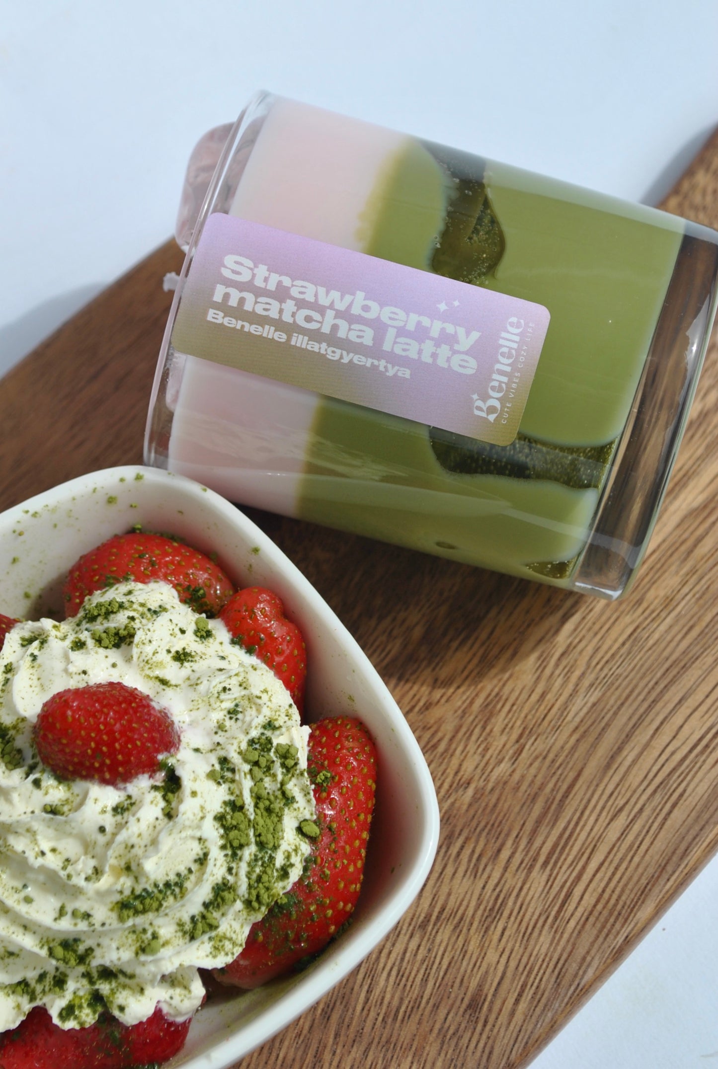 Strawberry Matcha Latte illatgyertya
